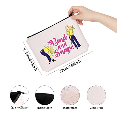 Tsotmo Novelty Classic Movie Inspired Elle Woods Bend And Snap Inspired Zipper Pouch Makeup Bag  (Bend Snap) #TOP1