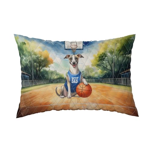 Happy Father's Day Whippet Basketball Dog Lover Pillowcase