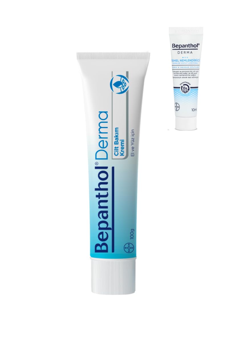 Bepanthol Cilt Bakım Kremi 100gr & 3 Adet 10ml Temel Nemlendirici Losyon Hediye
