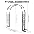 Vioranex Black Heavy Duty Galvanized Steel Garden Arch - 7 Feet Tall, Iron Trellis for Climbing Plants, Wedding Arch, Outdoor Patio Decor, 82.6" W x 92" H