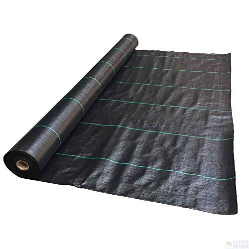 BIO BLOOMS AGRO INDIA PRIVATE LIMITED Weed Barrier Needle-Punched Fabric Weed Block for Raised Bed Gardening Mat 4.2x50 Meters Role,Black Bio_43B-image-49