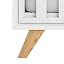 White Bars and Frame and Natural Wood Leg