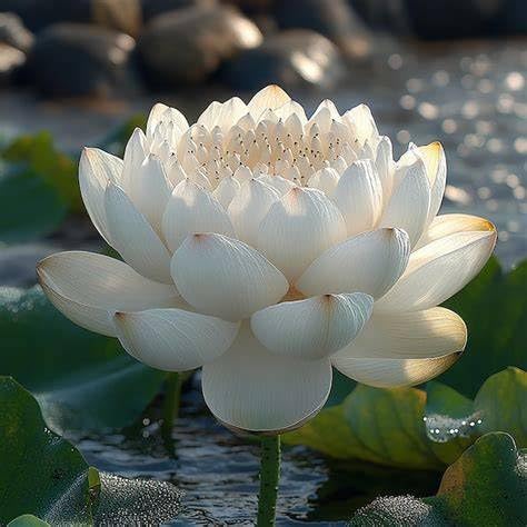Image of Very Beautiful All Season Pink+White Water Lotus(Pack Of-2) /Water Kamal /Water Lily Plant (TUBER) Original Hybrid Veriety Blloming With In 30 Days For Outdoor & Indoor Live Plant.