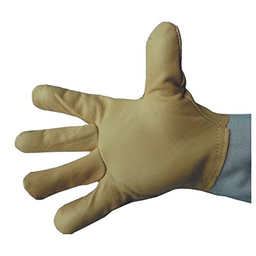 Guanti Da Apicoltore In Pelle Bovina Premium – Modello Naturell, Manicotto Lungo 45 Cm, Morbidi E Resistenti, Taglia 10