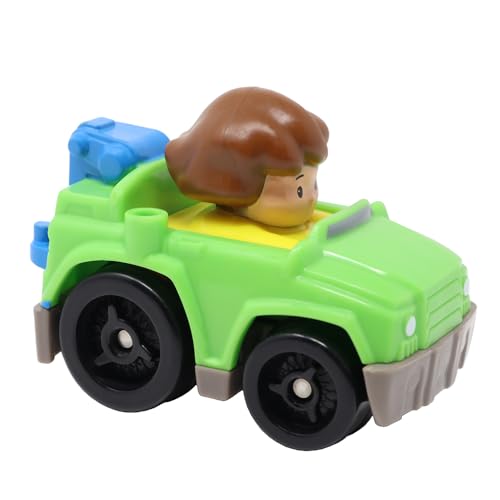 Fisher-Price Replacement Part for Collectible Little People Wheelies Vehicle Playset DRH03 - Replacement Green and Blue Tow Truck with Attached Driver Figure
