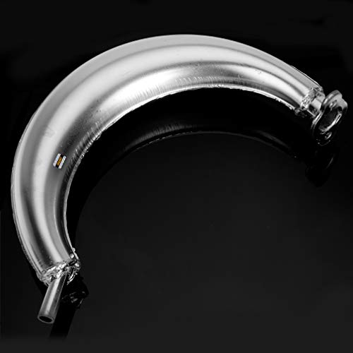 HIAORS Chrome Half Moon Muffler Exhaust Pipe for 49cc 50cc 60cc 66cc 80cc Motorized Bicycle Bike 2 Stroke Bike Gas Engine Motor Parts