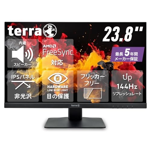 Amazon.co.jp: TERRA 2448W V4.0 23.8インチ フルHD モニター 最長 5年