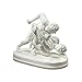 Design Toscano PD1908 9 in. Hellenistic Greek Wrestlers Statue,White