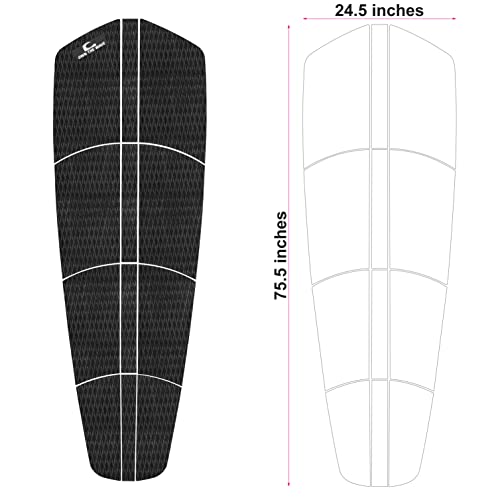 Own The Wave 12Pc Customizable Grip Pad - Ultimate Grip With Stickiest 3Mm Adhesive Guaranteed To Stick On All Boards Surfboard, Longboard, Sup Board, Skim Board - With Wax Comb (Black) #TOP2