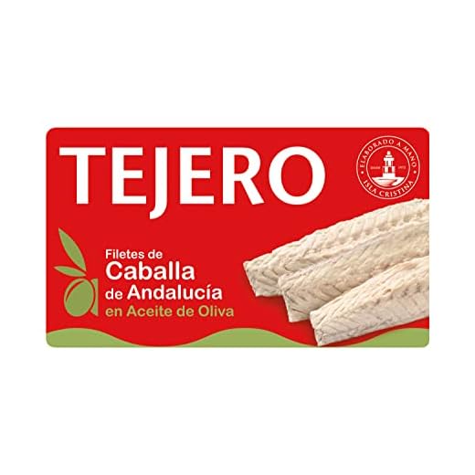 Tejero - Conserva de Pescado | Filetes de Caballa en Aceite de Oliva - 5 Latas x 120 g