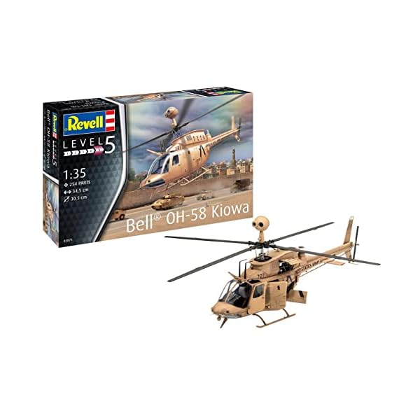 Revell REV-03871 OH-58 Kiowa, 1:35 Modelmaking, farbig
