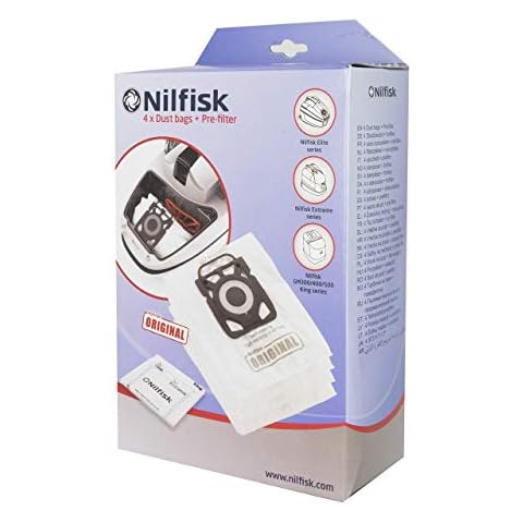 Nilfisk - 107407940 - 4 Bags Vacuum cleaner + pre-filter Cover