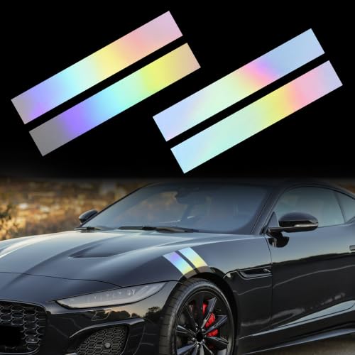 Image of TOMALL 2 Pair Racing Sport Stripe Vinyl Decals for Car Fender Hood Bumper Trunk Auto Stripe Graphic Stickers Decorations for Pickup Vehicle SUV Truck Off-Road (Gradient)