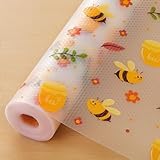 Cooyes Shelf Liner – Non-Slip Cabinet & Drawer Liner for Kitchen – Non-Adhesive Waterproof Shelf Paper with Modern Pattern – Durable EVA Cabinet Mat – Easy to Cut