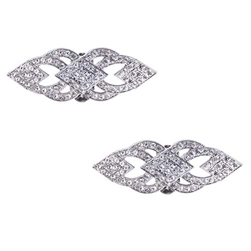 ElegantPark DM Women Diamond Rhinestones Shoe Clips Decorative Jewelry Decoration Charms Wedding Party