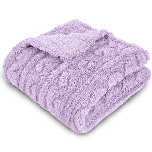 Image of HOMRITAR Baby Blanket for Girls Toddlers 3D Fleece Fluffy Fuzzy Blanket for Baby, Soft Warm Cozy Fleece Blanket, Infant or Newborn Receiving Blanket (30x40inch, Purple)
