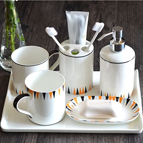 Suministros de baño taza de enjuague bucal accesorio cerámico de lavado 5