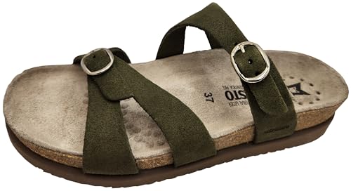 Mephisto Women's Hannel Flat Sandal, Loden, 10