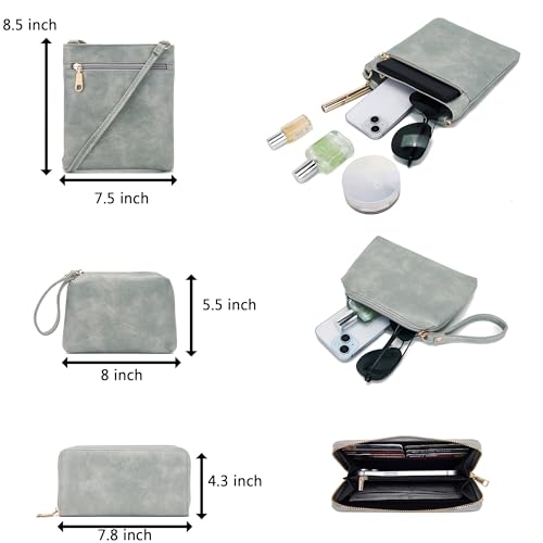 Image of Purses For Women Handbags And Wallet Set Large Hobo Crossbody Bag Ladies Purse Totes 4 PCS | And Wallet Set