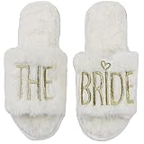 The Paisley Box Women's Bridal Party Slippers/ Bride Slippers, Bridesmaid Slippers, Maid of Honor Sl
