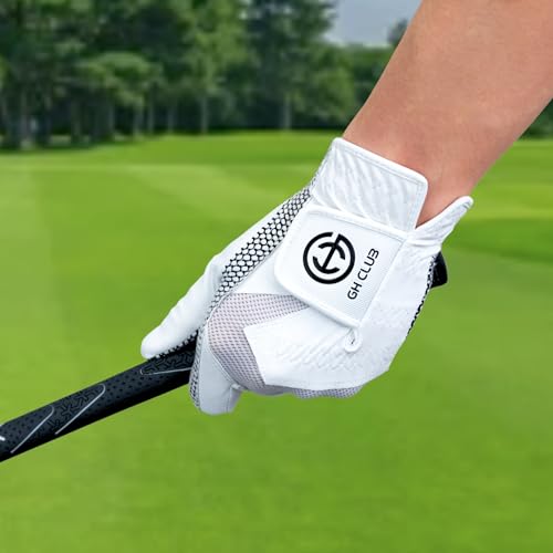Gh Club Men'S Polyurethane Non-Slip Synthetic Leather Golf Gloves Two Left Hand Gloves  thumb #5