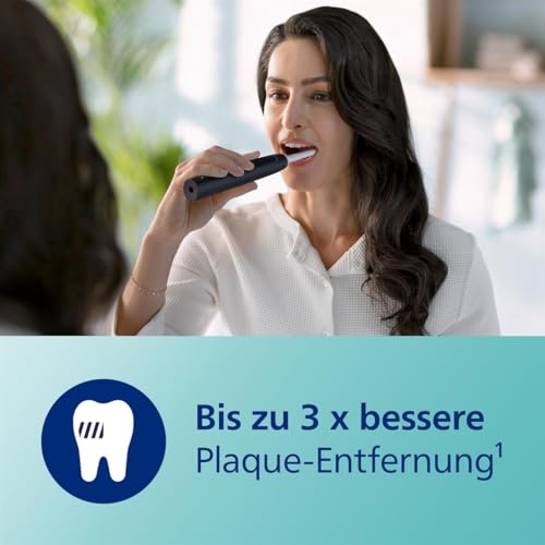 Philips Sonicare 3100 elektrische Zahnbürste, Schallzahnbürste, Andruckkontrolle und Timer, Reiseetui, Schwarz, HX3673/14 – Bild 4