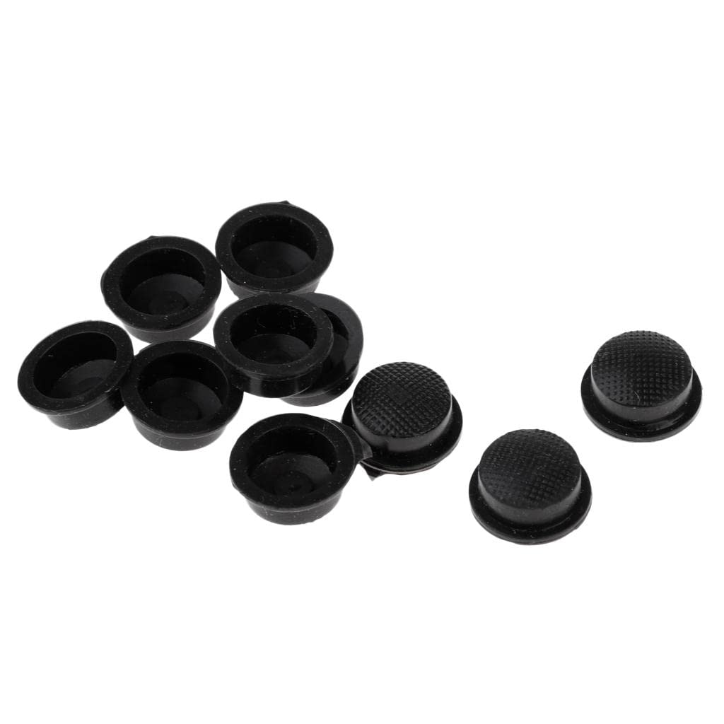 10pcs 18650 LED Flashlight Torch Lamp Light Tail Switch Button Cover Cap Black-image-35
