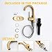 FROPO Brushed Gold Bathroom Faucets for Sink 1 Hole or 3 Holes, Single Hole Gold Bathroom Sink Faucet with Pop-Up Drain Mini Size Vanity Faucet Bar Faucet Single Handle Lavatory Faucets