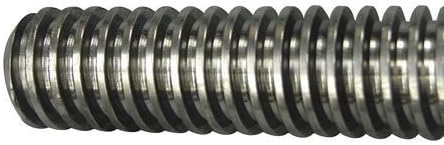 Set of 2 Threaded Rod, Low Carbon Steel, 5/8-8x3 ft