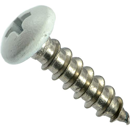 Exclusive Hard-to-Find Fastener White Phillips Pan Sheet Metal Screws, 10 x 3/4"