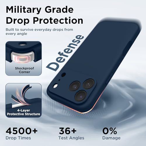 Image of GolbinBox Magnetic for iPhone 17 Pro Max Case, Silicone Cover, Ocean Blue
