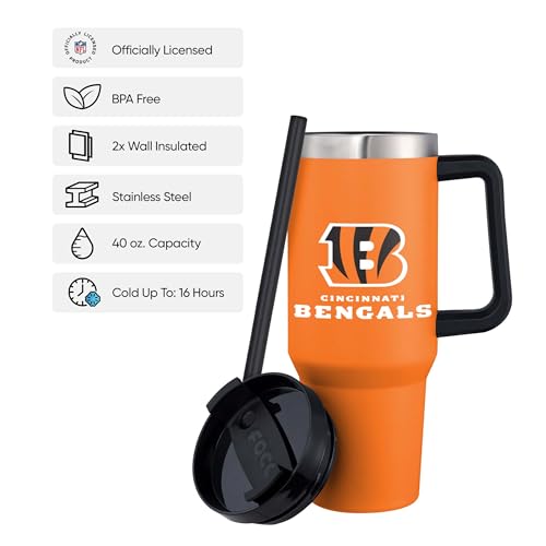 Image of FOCO NFL unisex-adult NFL Team Logo Insulated Travel Mug 40oz XL Tumbler