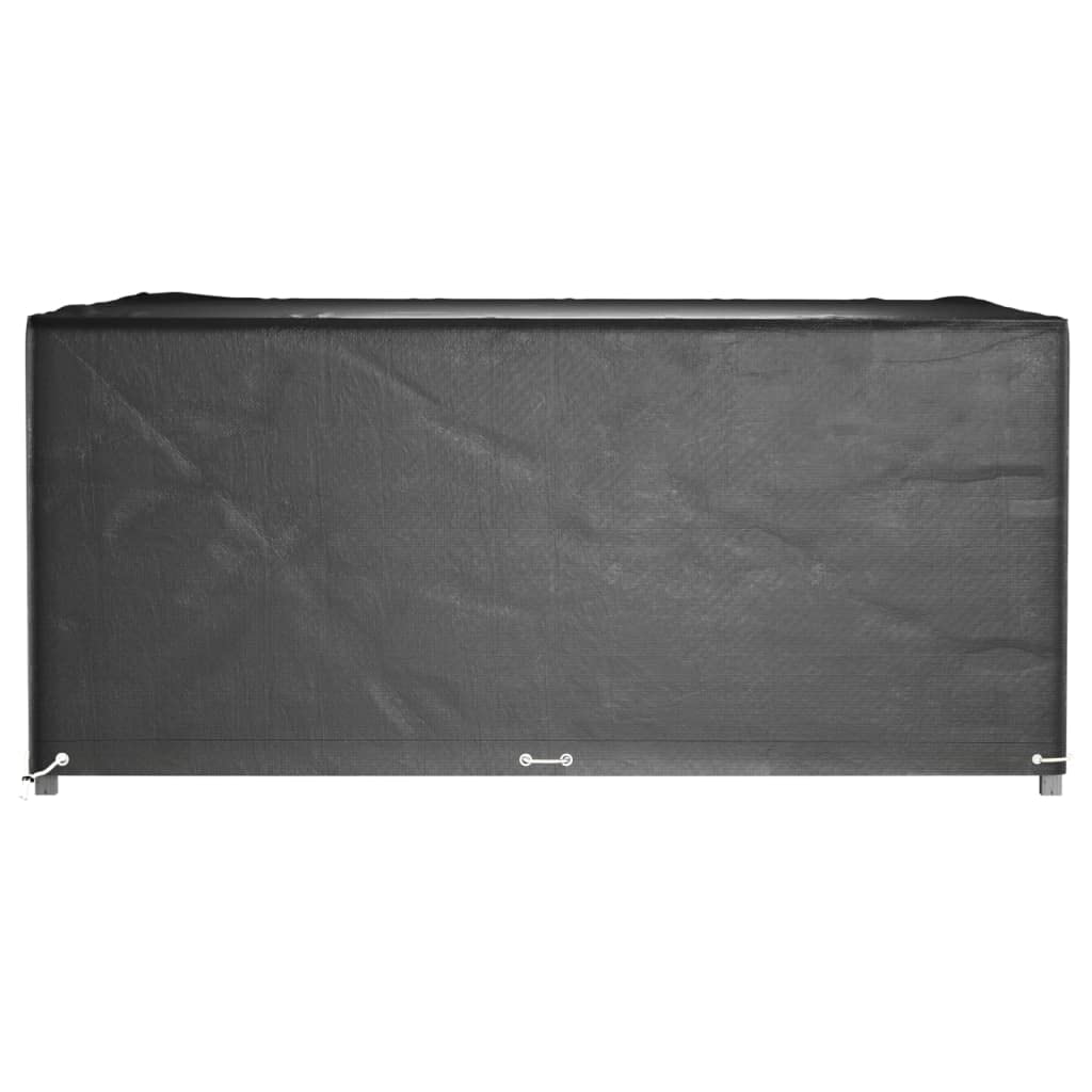 2 fundas cuadradas para muebles de jardín, 250 x 250 x 90 cm, impermeables, con 16 ojales, lona resistente a los rayos UV para salón, sofá, silla, terraza y protección al aire libre