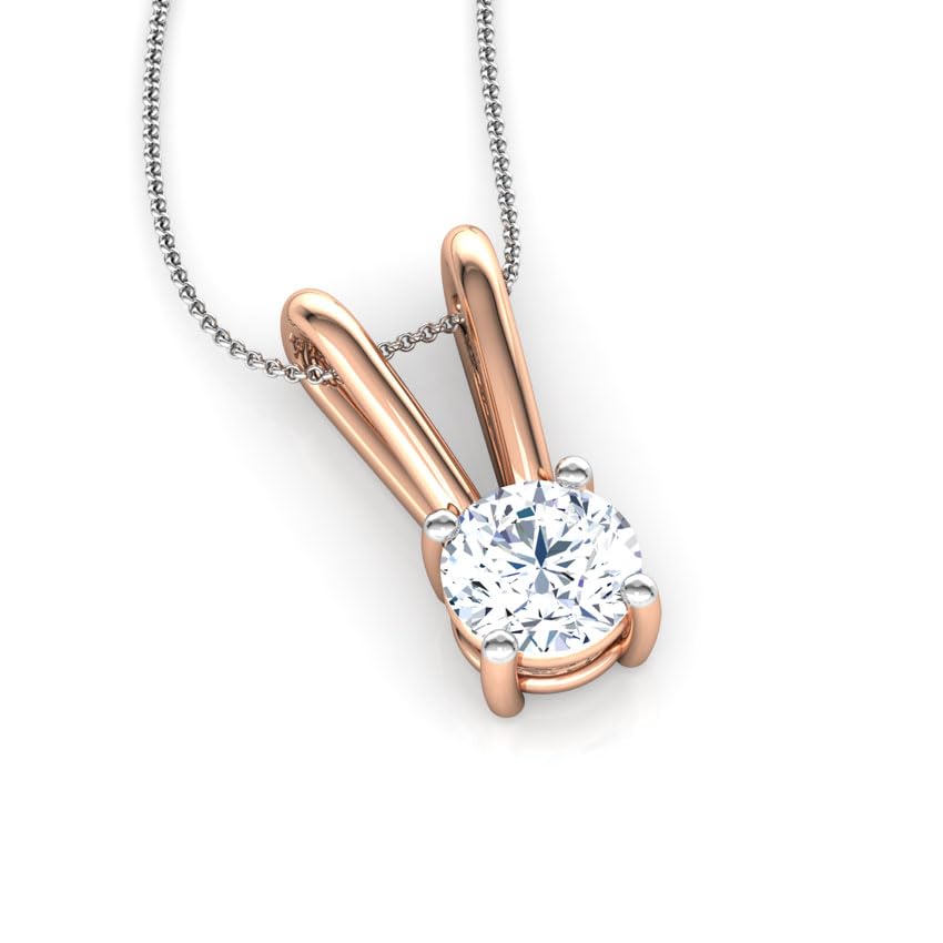 Image of Lab Grown Diamond Solitaire Pendant Necklace, 1 Carat, Silver Chain