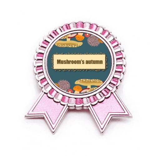 Broche champignon bleu pour embellir une veste en jean lors de vos sorties en ville