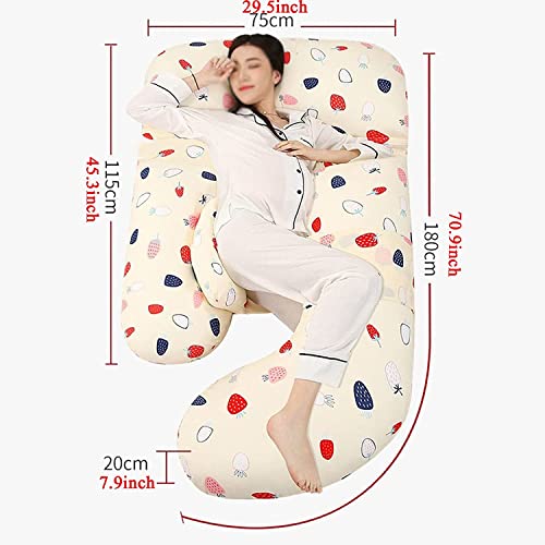 Image of Double-Layered Yarn Fabric Pregnancy Pillow G-Shaped Maternity Pillow Artificial Mechanics Adjustable Lumbar Pillow