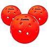 Franklin Sports Outdoor Pickleballs - X-40 Pickleball Balls - USA Pickleball (USAPA) Approved - 3 Pack Outside Pickleballs - Ember - US Open Ball