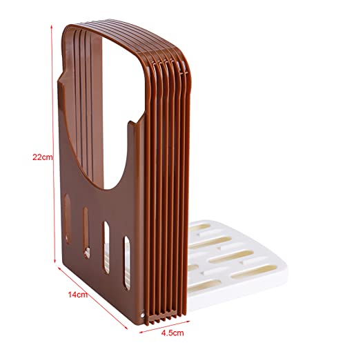 Lybunair Bread Slicer, Foldable Bread Cutter Tool with 4 Different Thickness, Brown - Image 2