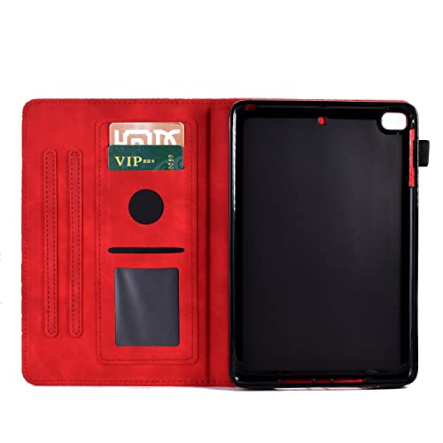Étui iPad Mini 5 antichoc rouge compatible avec écrans 7,9 pouces