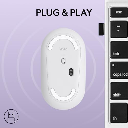Logitech M340 Compact Ambidextrous Silent Wireless Mouse - Sheer Dream - image 6