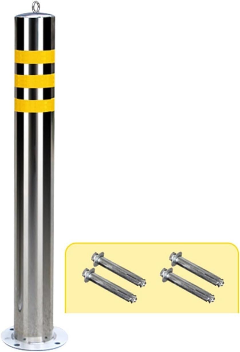 GTHTUHFD Heavy-Duty 60Cm Stainless Steel Traffic Marking Cone - Safety Lane Guardrail Column, Parking Cone For Road Safety, Outdoor Use, 1Pc,Silver-60cm/23.6in