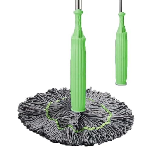 Mop Disidratato 2 In 1,Mop Twist Autostrizzante Per La Pulizia Dei Pavimenti-Mop Per La Pulizia Delle Pareti Rotondo Con Rotazione A 360 Gradi |moc-io Per Pavimenti In Microfibra Ad Asciugatura Rapida