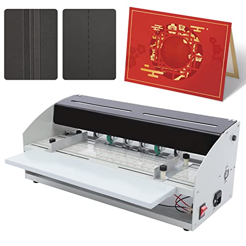 3-in-1 Electric Creasing Machine, 18Inch 460mm Adjustable Paper Creasing Scoring Machine for Cards Invitations Tickets
