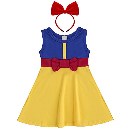 Girls Princess Little Mermaid Snow White Dress Belle Party Ariel Kids Cosplay Birthday Party Cartoon Outfit Sleeveless Baby Yellow Dress up Playwear Clothes #Snow White & Headband 12 Months Girls Princess Little Mermaid Snow White Dress Belle Party Ariel Kids Cosplay Birthday Party Cartoon Outfit Sleeveless Baby Yellow Dress up Playwear Clothes #Snow White & Headband 12 Months