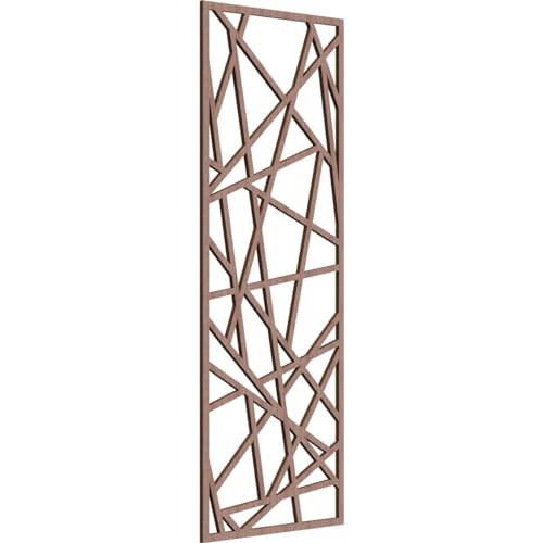 Image of Conway Decorative Pierced Fretwork Wood Wall Panels, 21 3 /8 inchW x 54 3 /8 inchH x 3 /8 inchT, Walnut