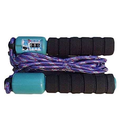 Adjustable Skipping Jump Rope With Counter & Comfortable Handles - Black