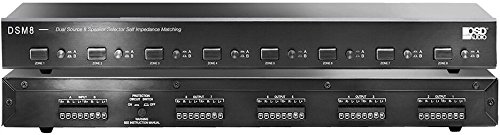 OSD Audio 8-Zone Speaker Selector – Dual Source with Impedance Protection - DSM8