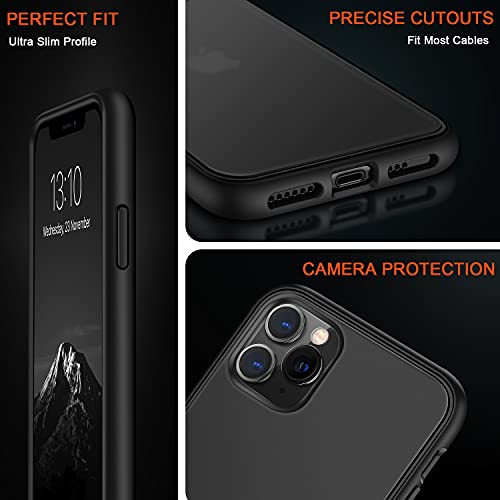 Coque iPhone 11 Pro fine anti-choc etui rigide noir mat anti-rayures