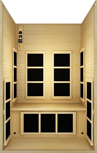 JNH Lifestyles Joyous Flex 2 Person Low EMF Far Infrared Sauna with Reversible Door - Image 2