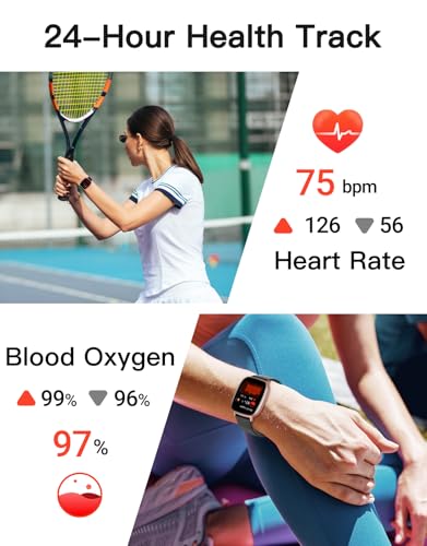 Image of Smart Watches for Men Women with GPS Built-in, Answer /Make Calls, 1.95 inch Smartwatch for iPhone /Android Phones, Fitness Watch with Heart Rate /Sleep Monitor 100+ Sports Modes Waterproof (Black /Gold)